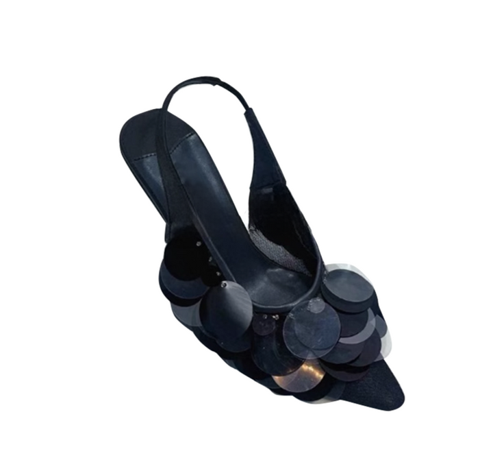 RAVON Sequinned High Heel Sandals