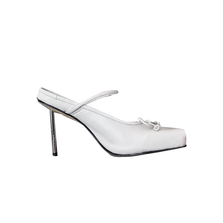 RENIV Bow High Heel Mules Pumps - 10cm