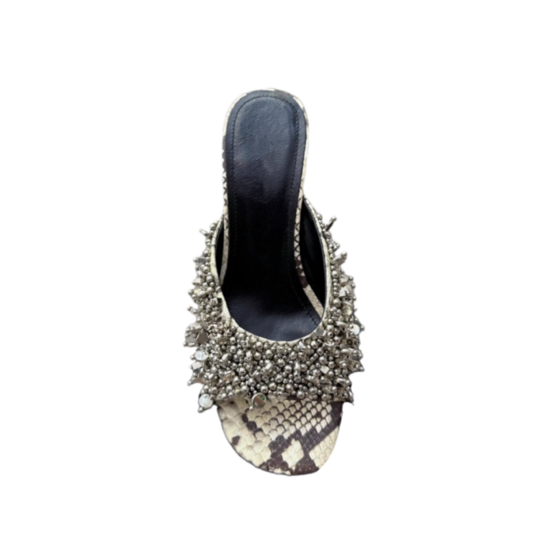 ROHET Beaded Wedged Heel Sandals