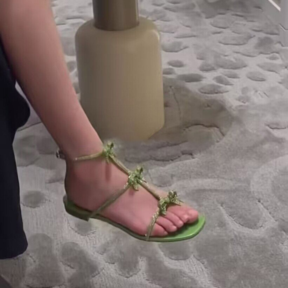 ROTTI Diamante Bow Flat Sandals