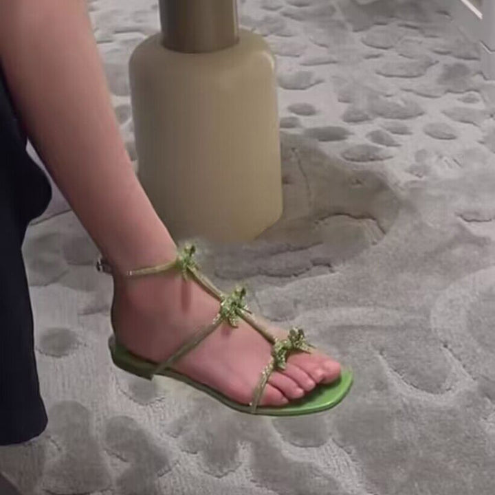 ROTTI Diamante Bow Flat Sandals