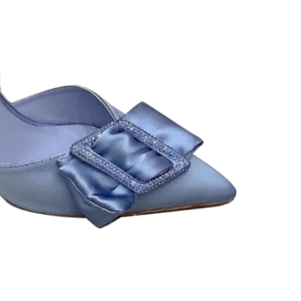 ROVID Diamante Bow Mid Heel Sandals