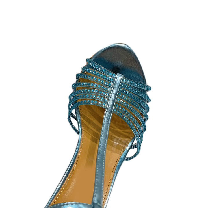 RUECA Diamante Ankle Strap High Heel Sandals