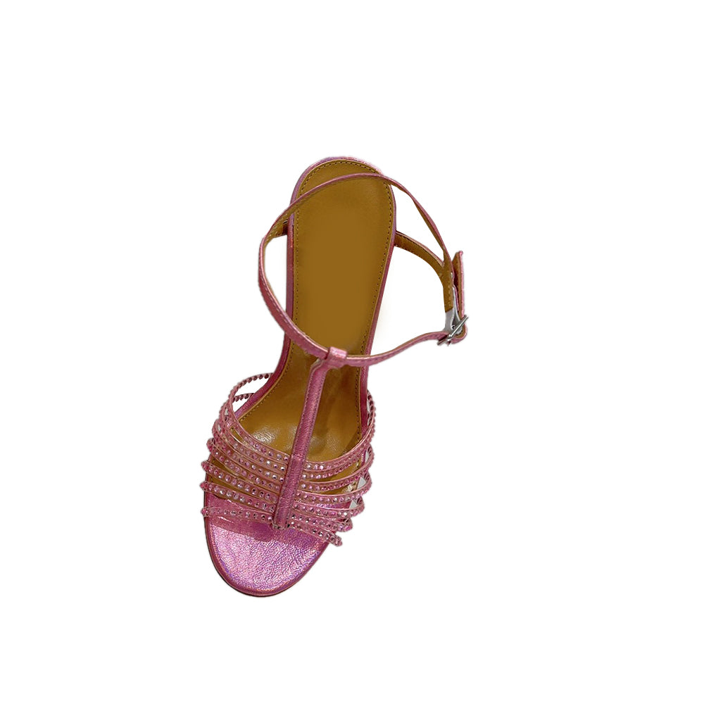 RUECA Diamante Ankle Strap High Heel Sandals