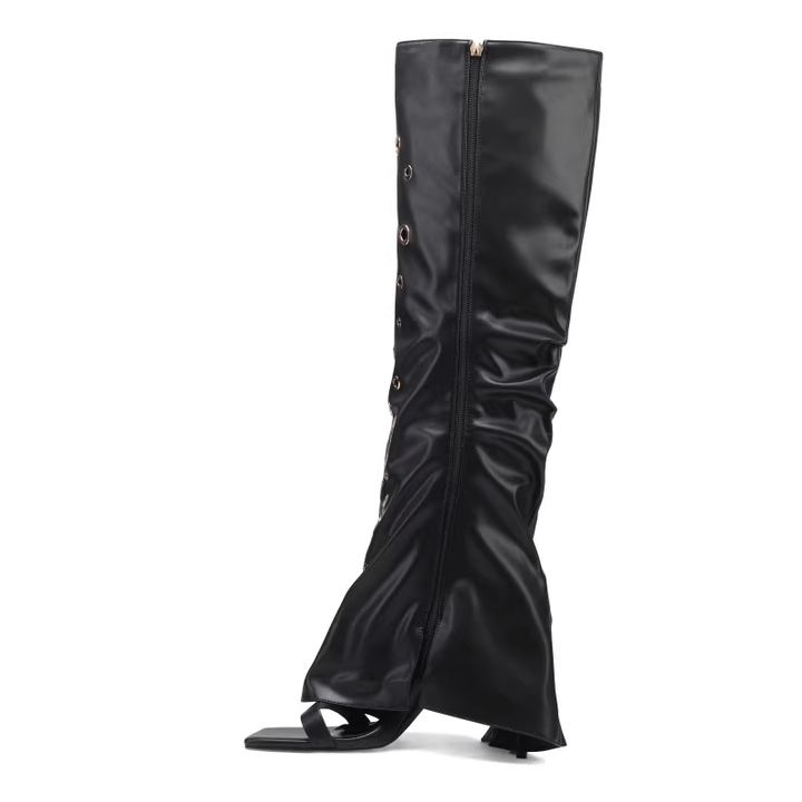 RUIVA Ring Embellished Knee High Boots
