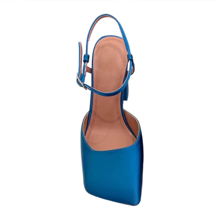 RUVCI Ankle Strap Block Heel Sandals