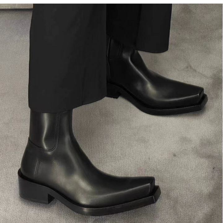 RUVIE Leather Ankle Boots