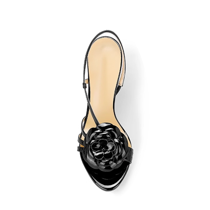 SADUS Flower Mid Heel Sandals - 8cm