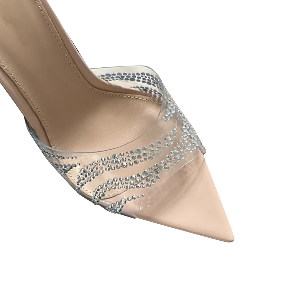 SAMIY Diamante PVC Mules Sandals