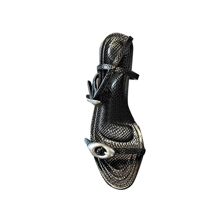 SANBE Metal Embellished Mid Heel Sandals