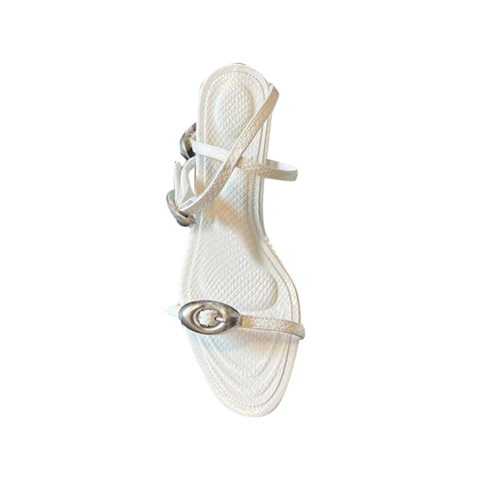SANBE Metal Embellished Mid Heel Sandals
