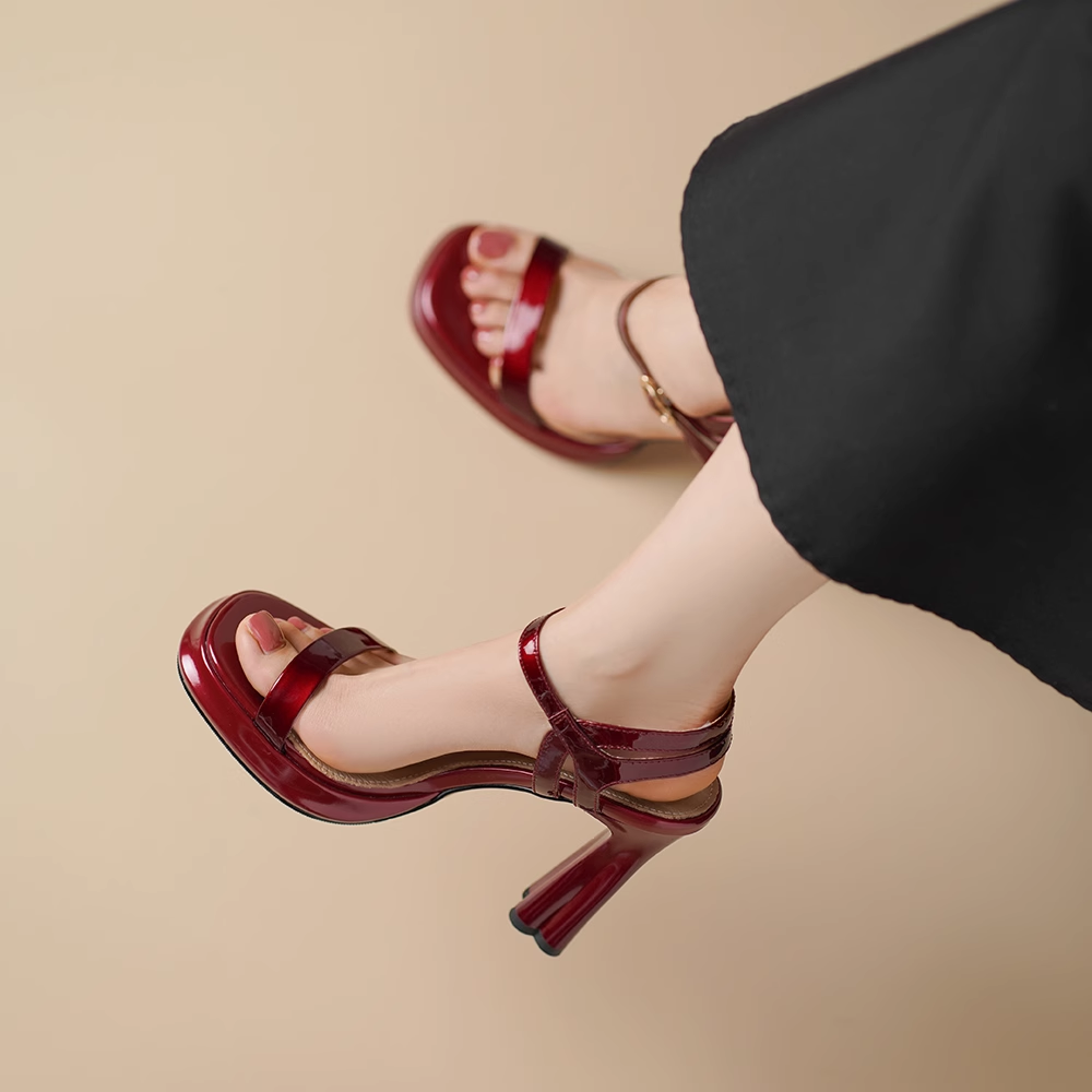 SHEVA Ankle Strap High Heel Sandals