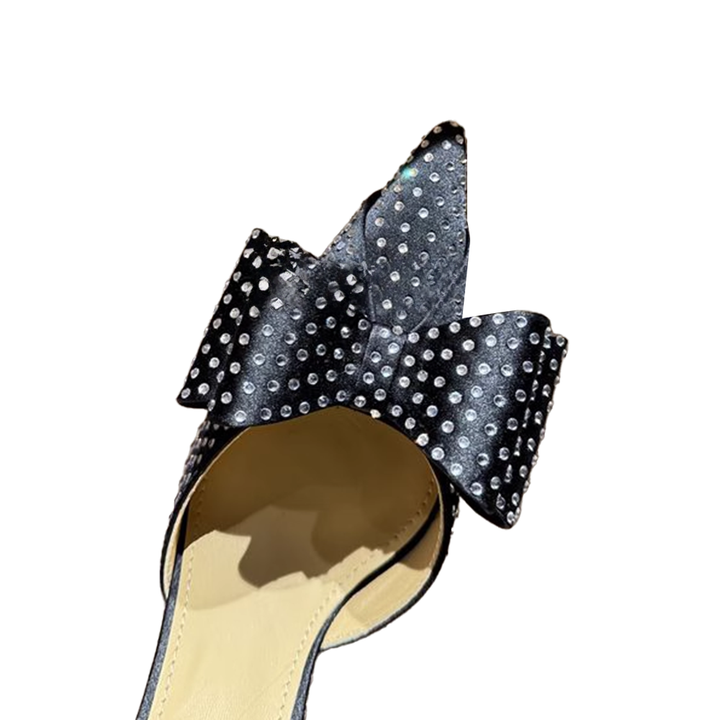 SUDTO Diamante Bow High Heel Sandals
