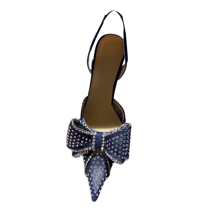 SUDTO Diamante Bow High Heel Sandals