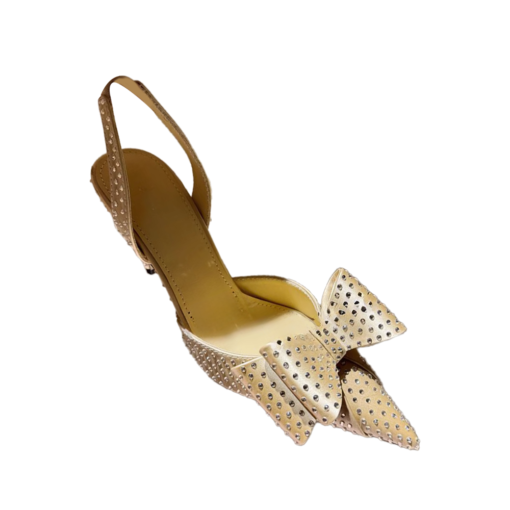 SUDTO Diamante Bow High Heel Sandals
