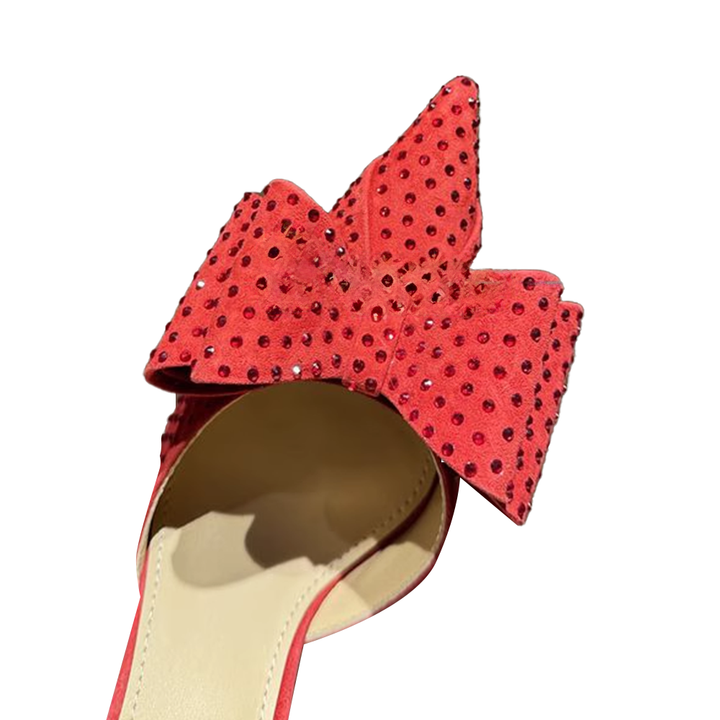 SUDTO Diamante Bow High Heel Sandals