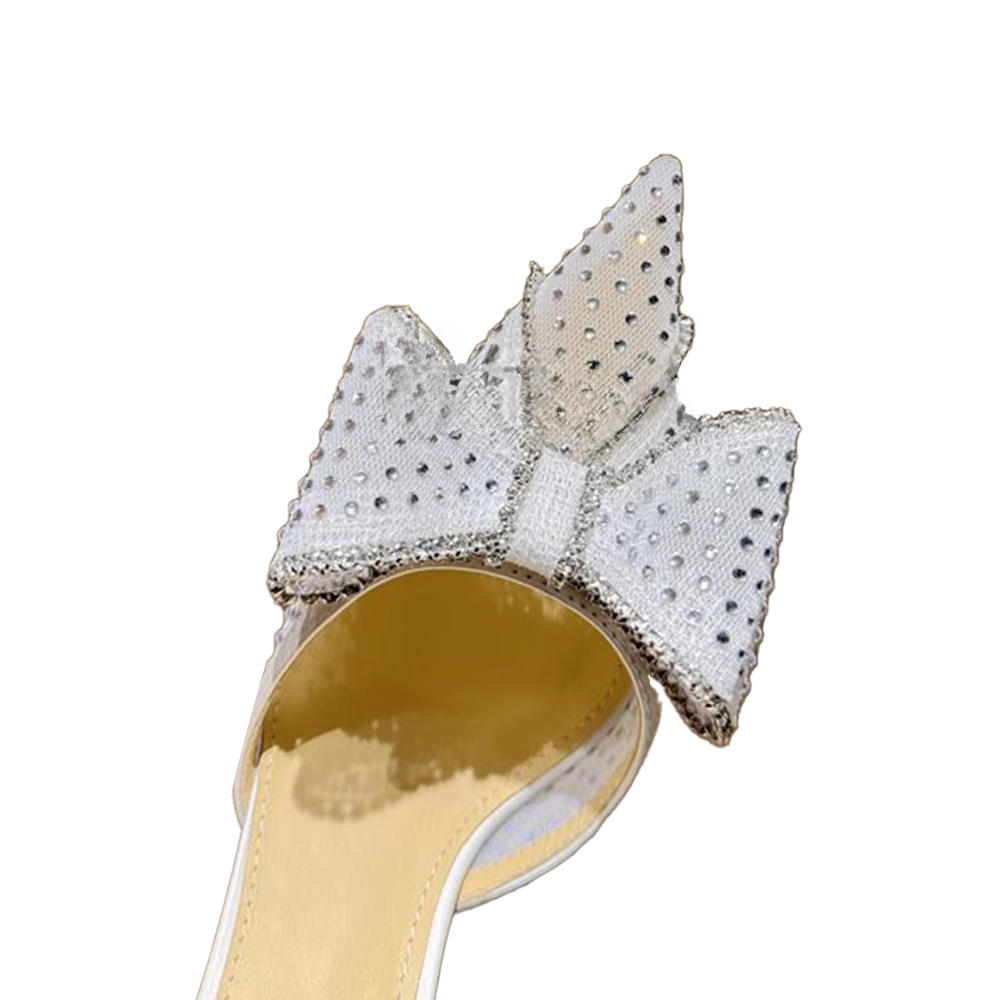 SUDTO Diamante Bow High Heel Sandals