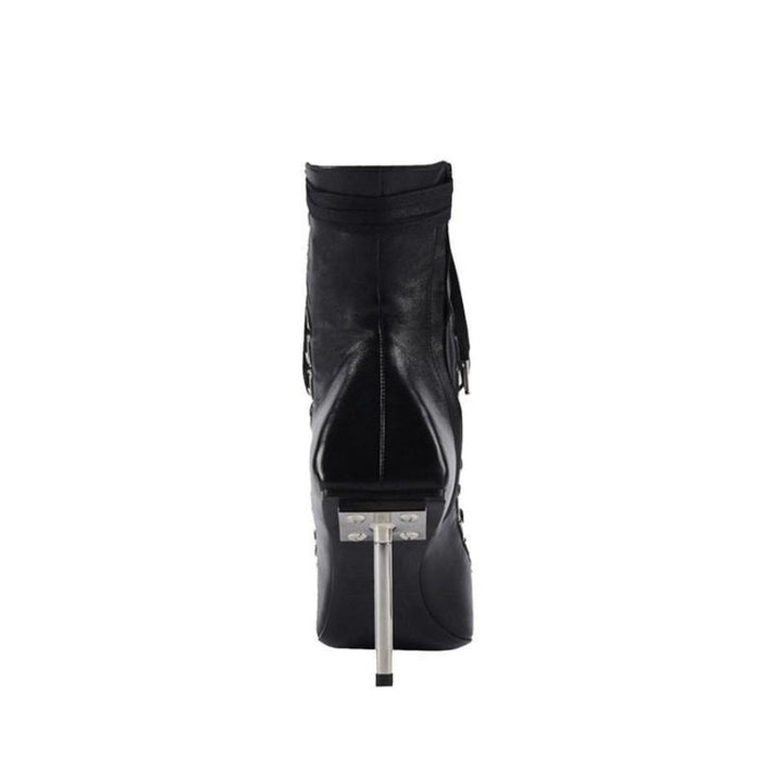 TERUI Lace Up High Heel Ankle Boots