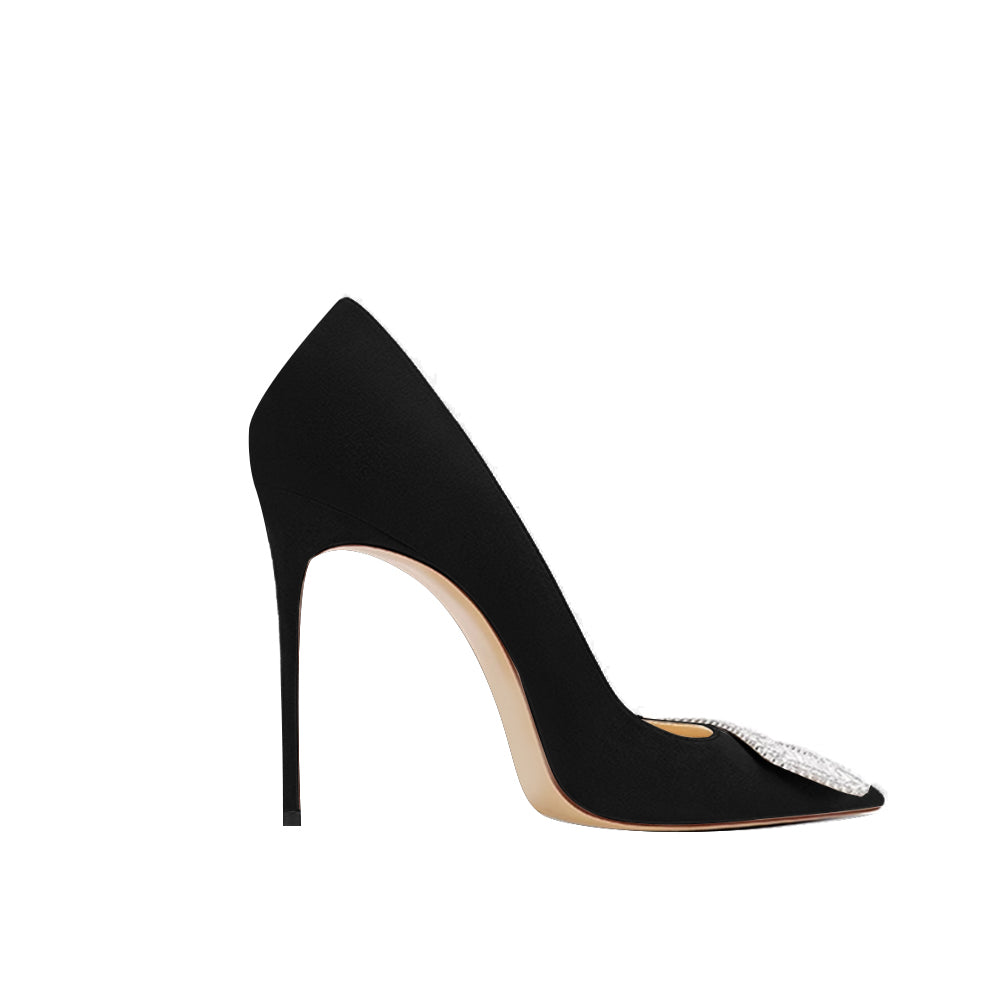TIMVA Diamante Mid Heel Pumps - 8cm