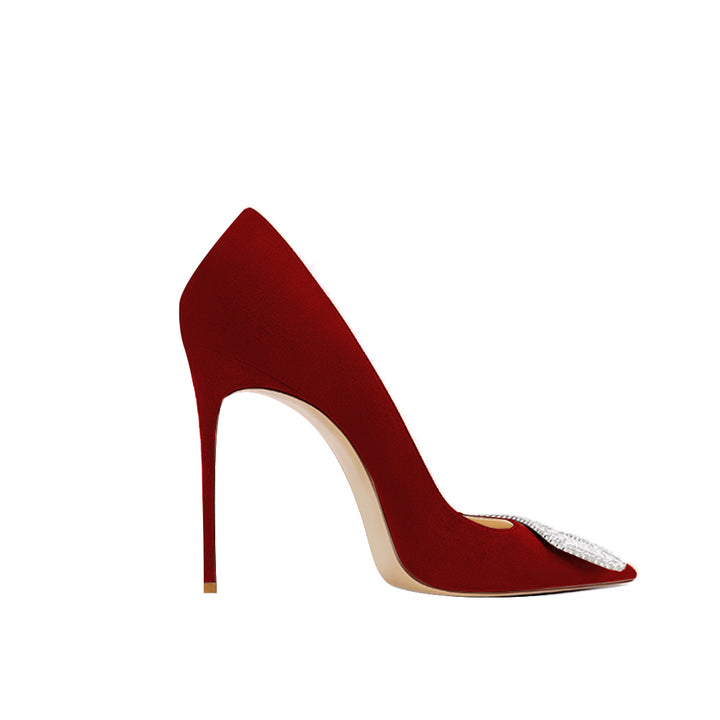 TIMVA Diamante Mid Heel Pumps - 8cm