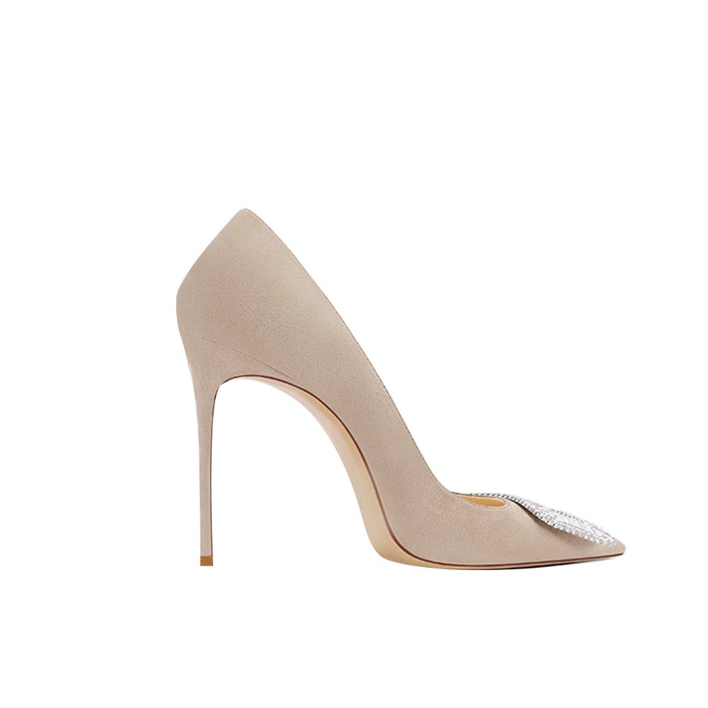 TIMVA Diamante Mid Heel Pumps - 8cm