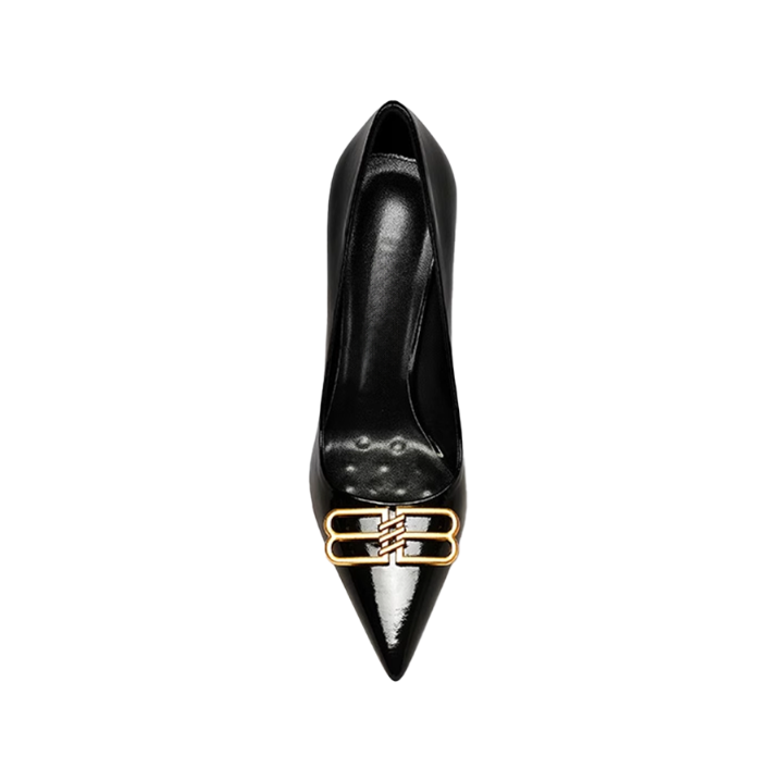 VAHAJ Metal Embellished Mid Heel Pumps - 8cm