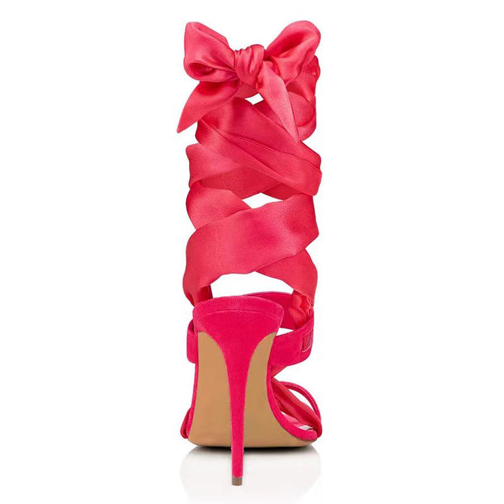 VALAK Lace Up High Heel Sandals