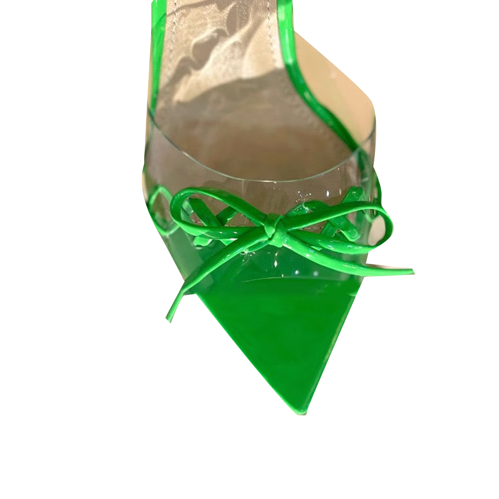 VERUB Bow PVC Mules Sandals