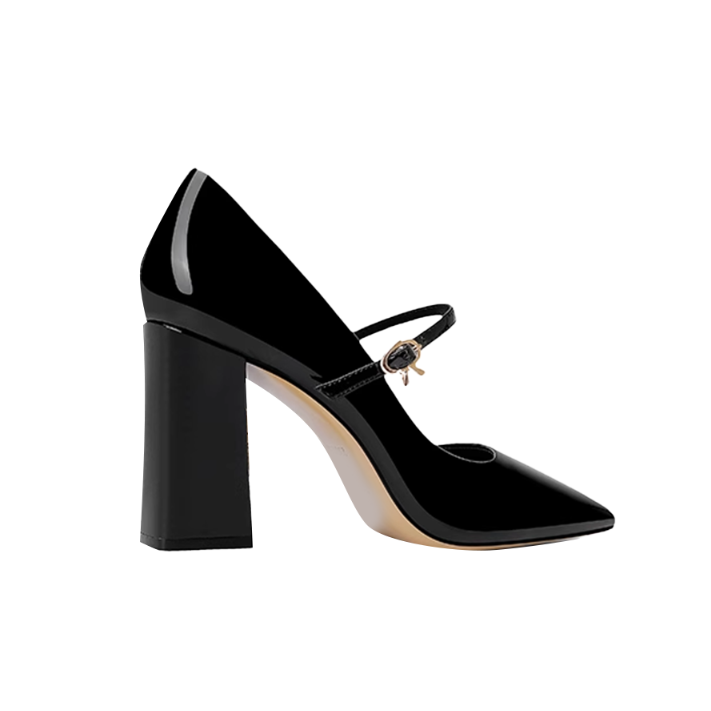 VUCRO Buckled Block Heel Pumps - 8cm