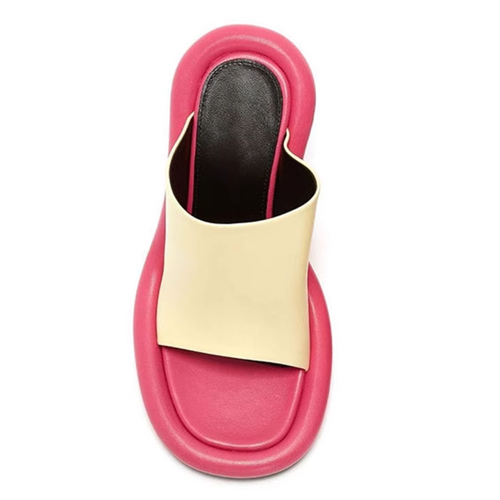 VUKAS Bi-Color Mules Sandals