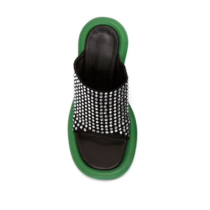 VUKAS Diamante Mules Sandals