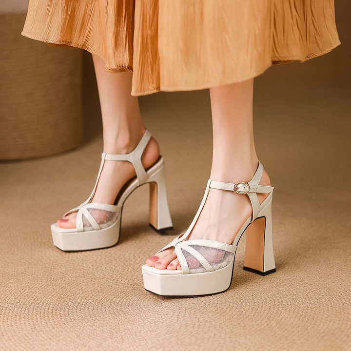YULNE Ankle Strap Platform Sandals