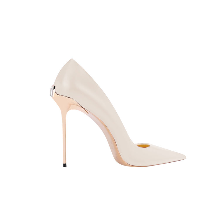 BUCRI Leather Mid Heel Pumps