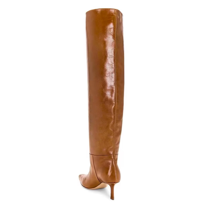 DAITO Kitten Heel Knee High Boots