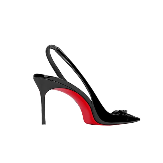 DEMCU Bow Slingback Mid Heel Sandals - 6cm