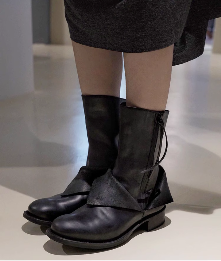 DIERO Leather Ankle Boots