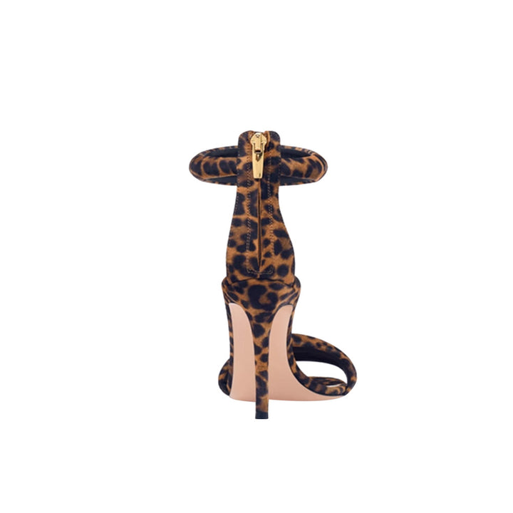 KAFIN Printed Ankle Strap Stiletto Mid Heel Sandals - 7.5cm