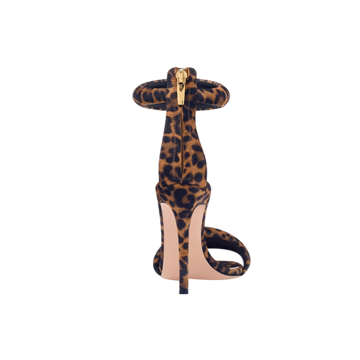KAFIN Printed Ankle Strap Stiletto High Heel Sandals - 9.5cm