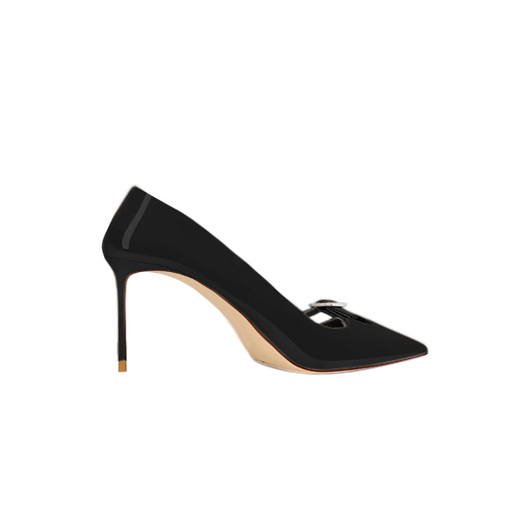 KERVA Diamante Buckled Mid Heel Pumps - 6cm