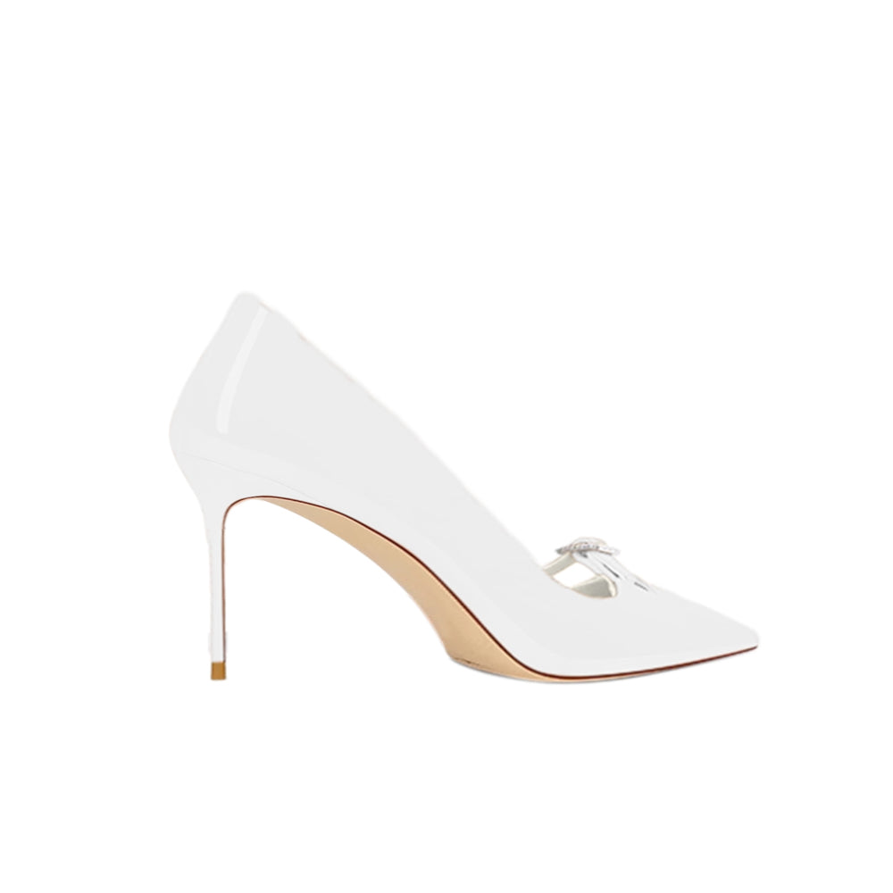 KERVA Diamante Buckled Mid Heel Pumps - 6cm