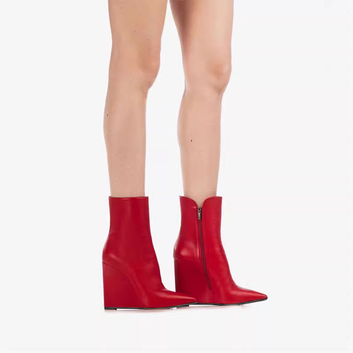 KOEJA Wedged Heel Ankle Boots