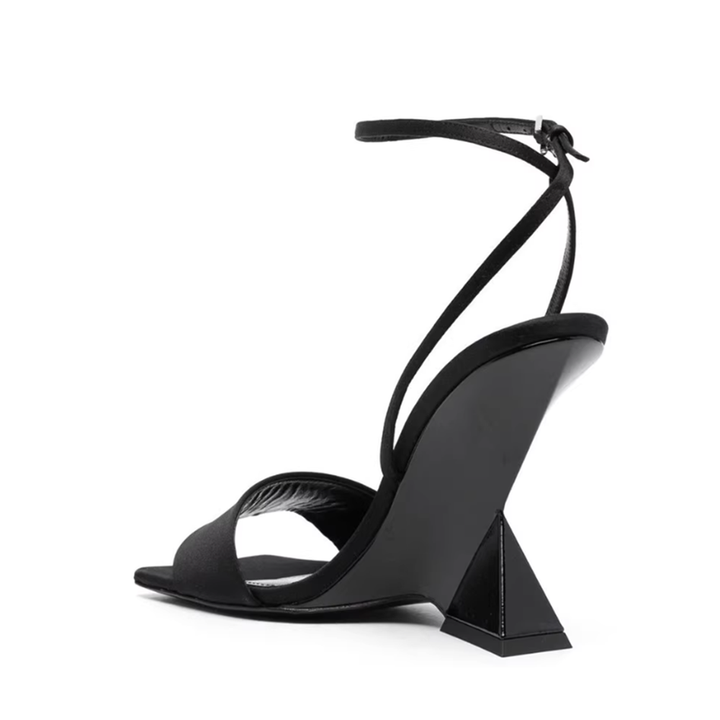 LEOCU Ankle Strap Wedged Heel Sandals