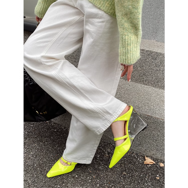 LEVUT Wedged Heel Mules Sandals