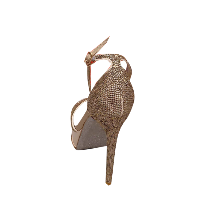 MEREL Diamante High Heel Platform Sandals