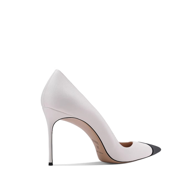 MOREY Bi-Color Mid Heel Pumps - 6cm