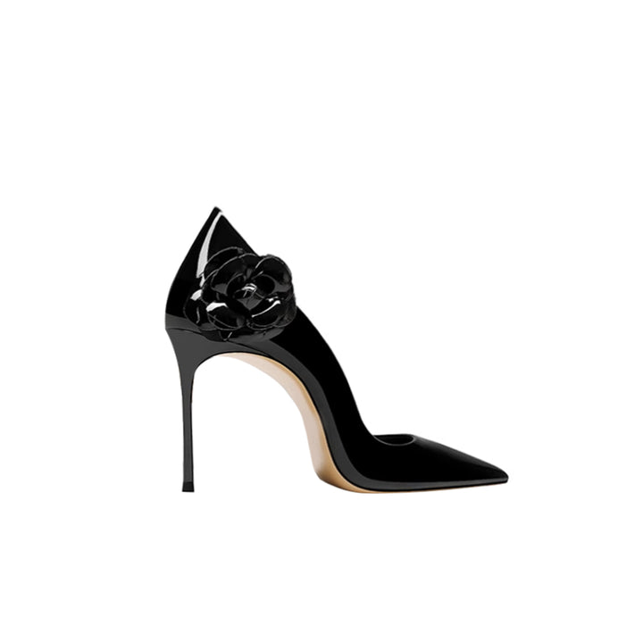 MUCHE Flower Embellished Mid Heel Pumps - 6cm