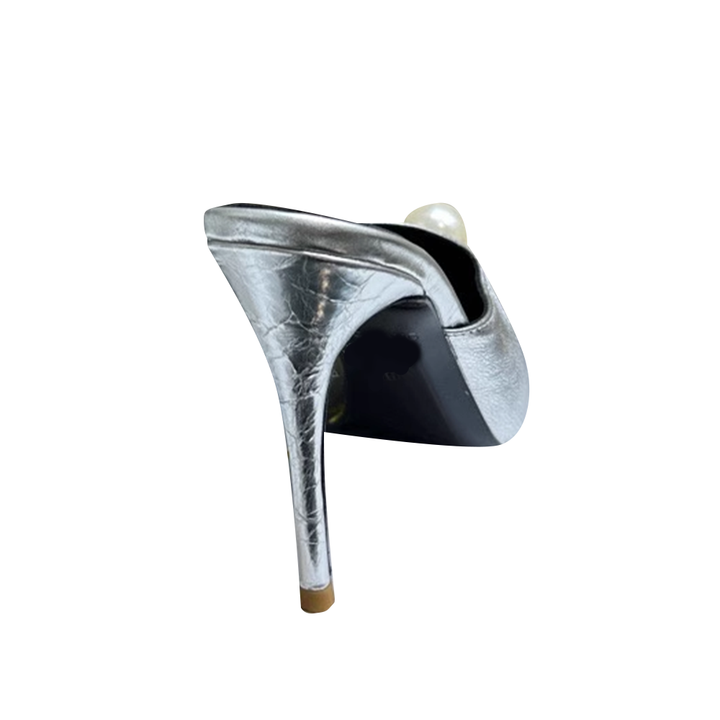 NANVA Pearl Embellished Mules Sandals