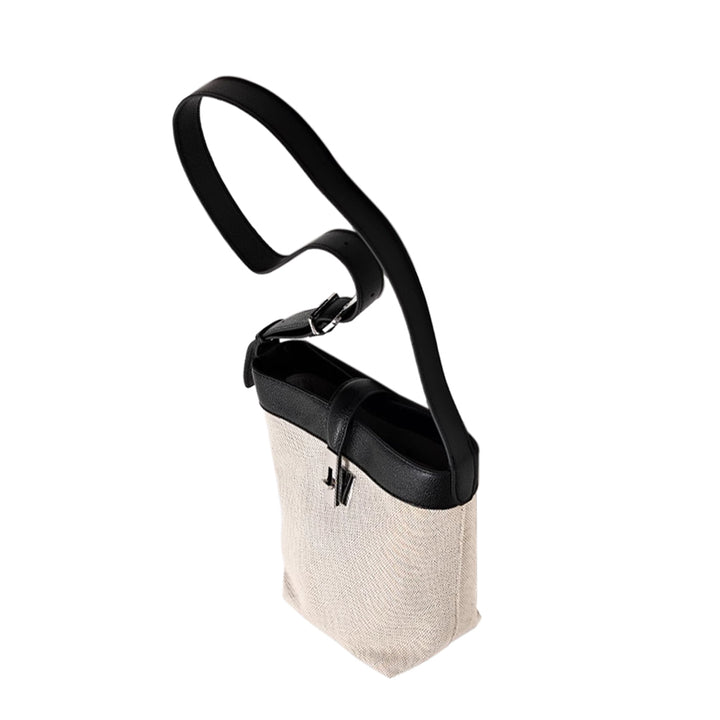 NUSTO Metal Lock Bi-Color Bucket Bag