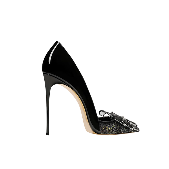 PERAC Diamante Bow High Heel Pumps - 10cm