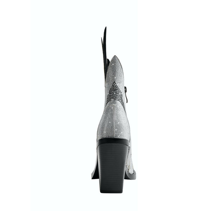 RAIKI Diamante Block Heel Ankle Boots